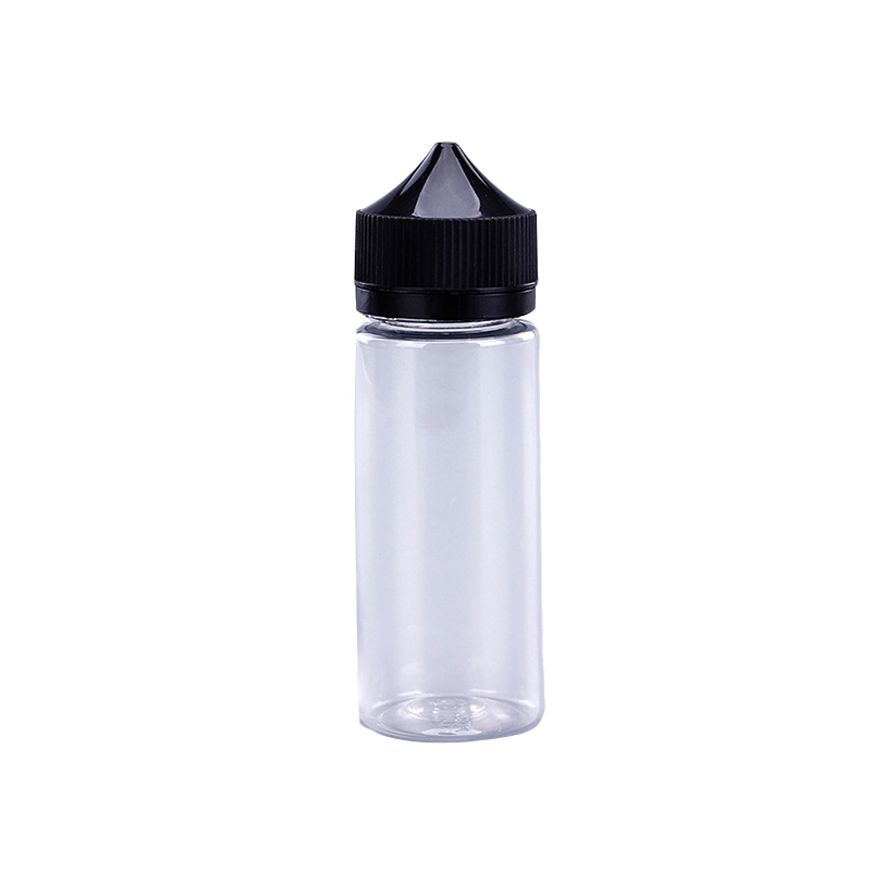 Botella plástica colorida del aceite del vape de la botella del e-líquido del ANIMAL DOMÉSTICO 120ml con el casquillo a prueba de niños EO-007