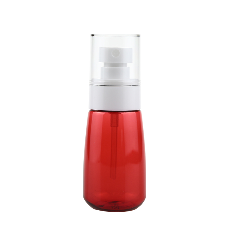 Venta al por mayor personalizada pequeña 30 ml 50 ml 80 ml botellas de aerosol cosmético de plástico colorido botella de aerosol de niebla fina para envases cosméticos