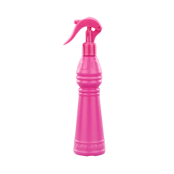 Botella de spray de gatillo de plástico de 10 oz / botella de spray de gatillo de plástico de 300 ml, botella de spray de plástico blanco rosa PET SP-003