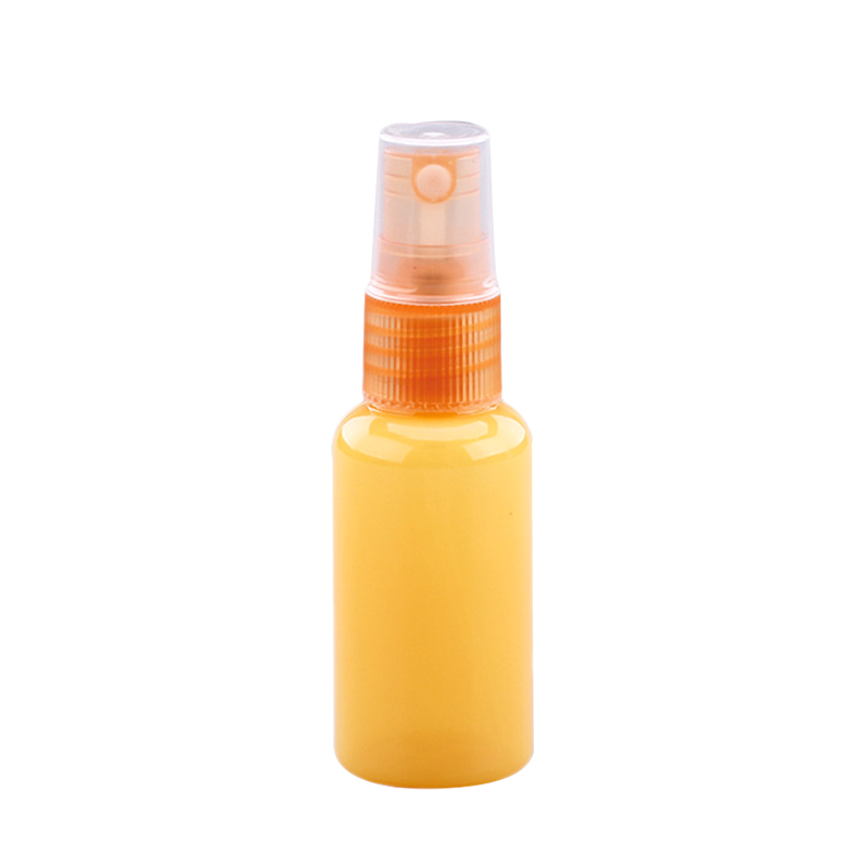 Botellas de spray de niebla de PET de perfume cosmético colorido amarillo de 30 ml SP-024