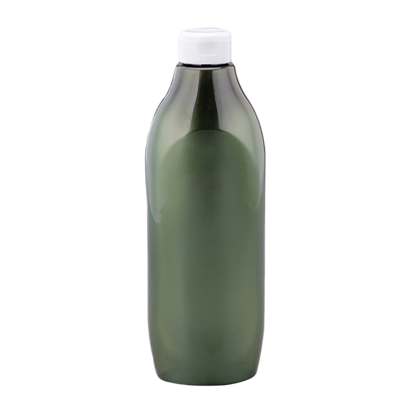 Botella plástica del champú del hermoso diseño de 20oz 620ml con tapa superior abatible DY-009