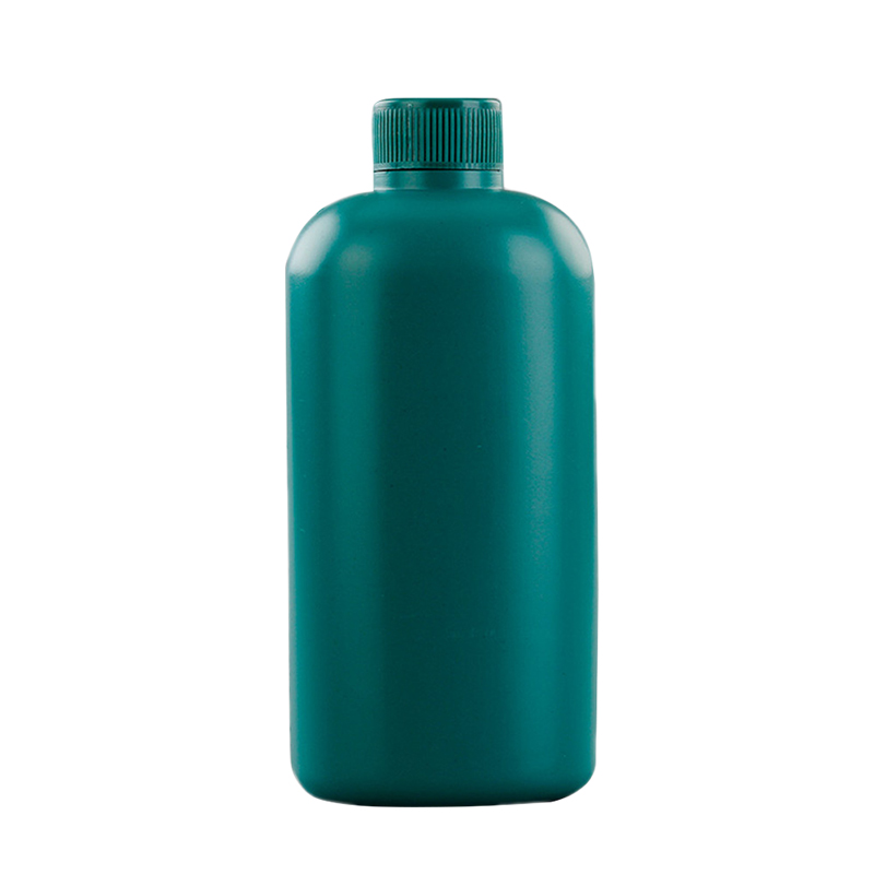 Botella LT-021 de la medicina del envase de líquido plástico del verde PE del nuevo diseño 500ml LT-021