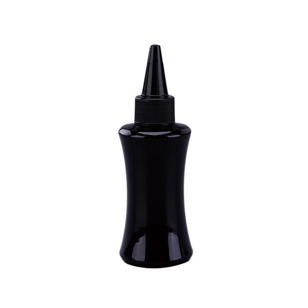 Botella de compresión de plástico negro personalizado de 100 ml - botella de condimento multipropósito y botella de miel